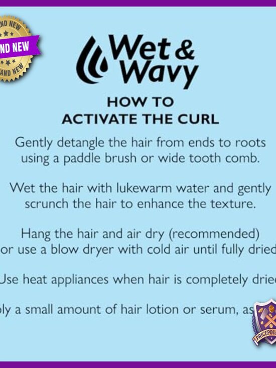 Human Hair Extensions 3 Bundle Wet Wavy Curly Layered Lengths main image 5
